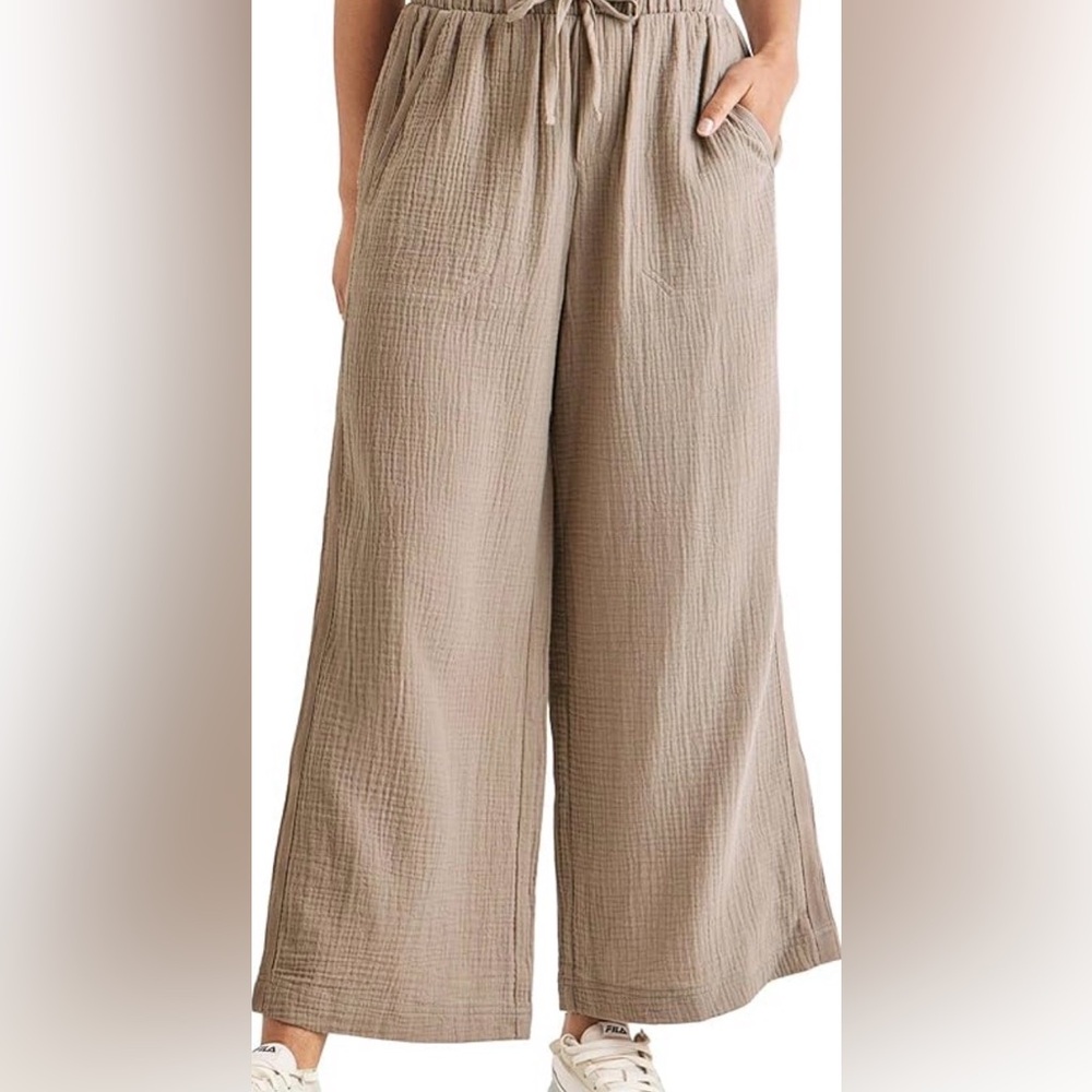 Splendid Kit Gauze Crochet Palazzo Pant